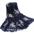 New design whosale women hijab embroidered polyester scarf